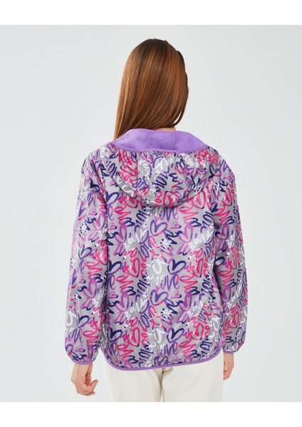 Micro Collection G Full Zip Hoodie Sweatshirt Büyük Kız Çocuk Kırık Beyaz Sweatshirt SK241063-102