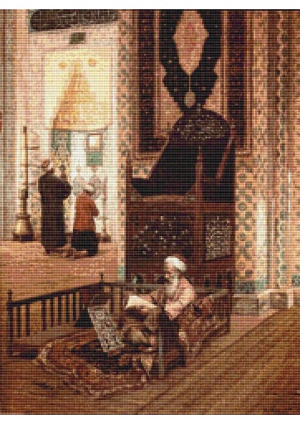 Rüstem Paşa Camii İçi Istanbul - Rudolf Ernst | Elmas Mozaik Puzzle | 45x61 | E2020677