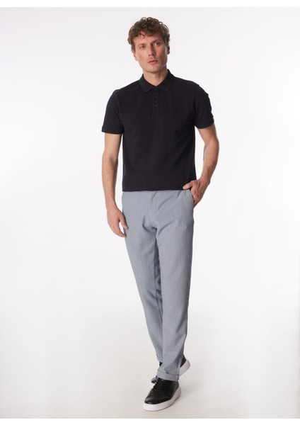 Bağlamalı Bel Duble Paça Lacivert Erkek Chino Pantolon Fc4Sm-Pnt 0783