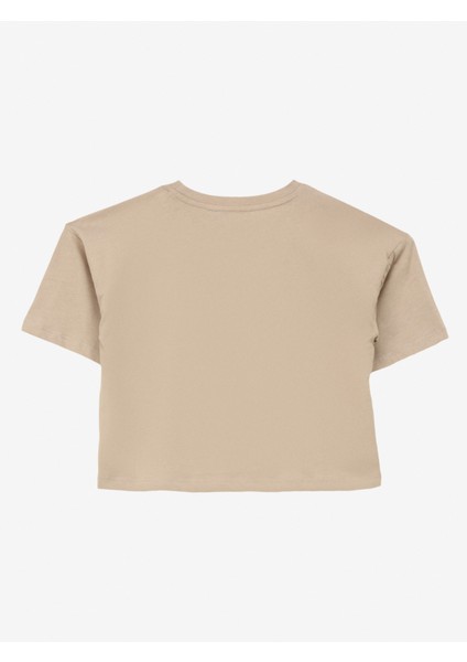 Baskılı Bej Kadın T-Shirt D4SG-TST3097 fiyatları