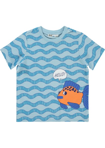 Erkek Çocuk Tişört 2-5 Yaş Mavi