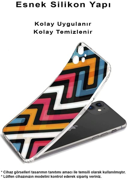 Samsung Galaxy S24 Kamera Korumalı Kapak Labirent Grafiti Tasarımlı Şeffaf Kılıf