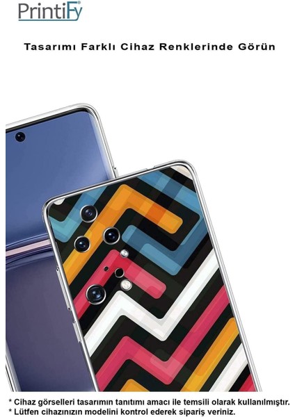 Samsung Galaxy S24 Kamera Korumalı Kapak Labirent Grafiti Tasarımlı Şeffaf Kılıf