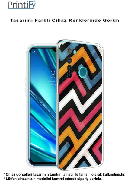Samsung Galaxy S24 Kamera Korumalı Kapak Labirent Grafiti Tasarımlı Şeffaf Kılıf