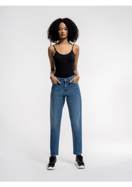 Mom Slim Fit Kadın Pantolon