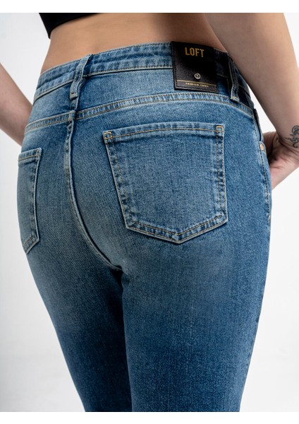 Flare Slim Fit Kadın Pantolon