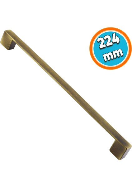 Mobilya Mutfak Dolabı Çekmece Düz Dolap Kapak Kulpu Kulbu Antik Sarı 224 mm Metal Kulp
