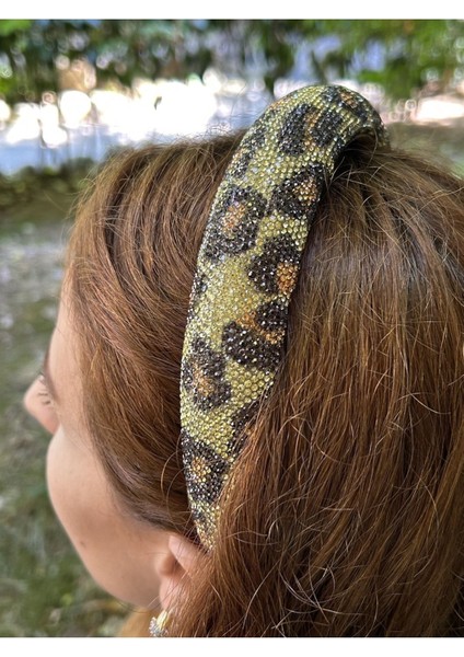 Leopar Desenli Taşlı Abiye Taç - Şık Davetlerinizin Vazgeçilmezi fiyatları