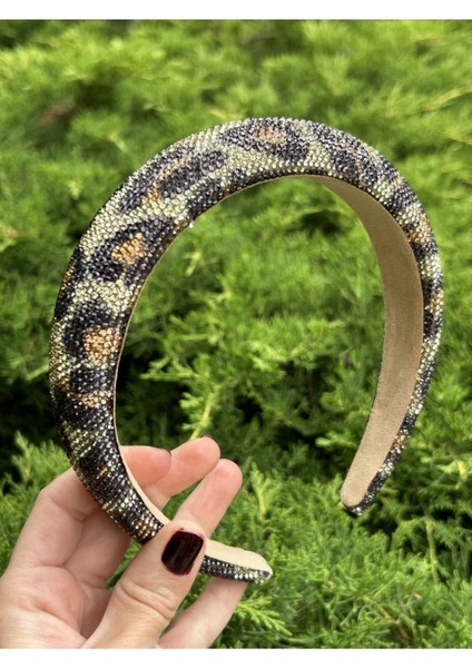 Leopar Desenli Taşlı Abiye Taç - Şık Davetlerinizin Vazgeçilmezi fırsatları