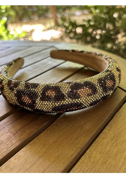 Leopar Desenli Taşlı Abiye Taç - Şık Davetlerinizin Vazgeçilmezi indirimleri
