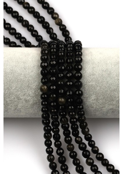 Labradorit Doğal Taş Dizi 6 mm Fasetli Küre Kesim