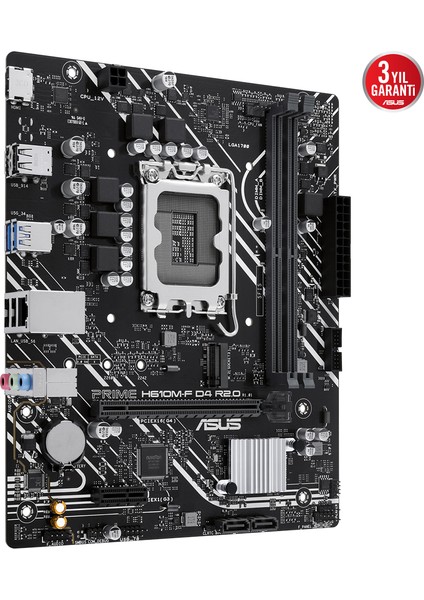 Prıme H610M-F D4 R2.0-Csm Intel H610 Lga1700 DDR4 3200 Hdmı M2 Usb3.2 Matx (Prıme H610M-F D4 R2.0-Csm) Anakart