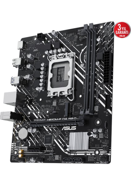 Prıme H610M-F D4 R2.0-Csm Intel H610 Lga1700 DDR4 3200 Hdmı M2 Usb3.2 Matx (Prıme H610M-F D4 R2.0-Csm) Anakart