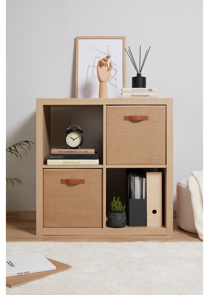 Tekno Trust Kumaş Jüt Dolap Içi Çamaşır Oyuncak Düzenleyici Katlanır Saklama Kutusu Organizer 33X30X33 Type 0 3