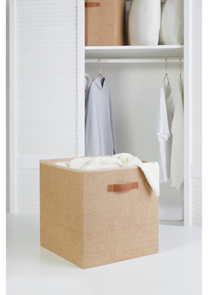 Tekno Trust Kumaş Jüt Dolap Içi Çamaşır Oyuncak Düzenleyici Katlanır Saklama Kutusu Organizer 33X30X33 Type 0 3