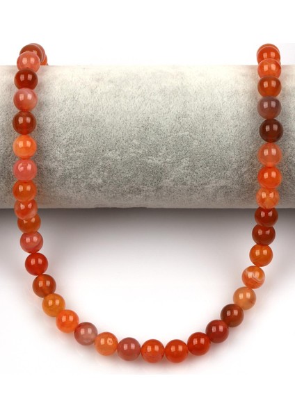 Karnelyan Akik Doğal Taş Dizi 8 mm Küre Kesim fiyatları