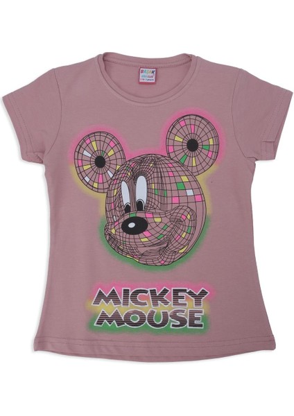 Kız Çocuk Kareli Mickey Mouse Baskılı Alt Üst Eşofman Takımı fiyatları