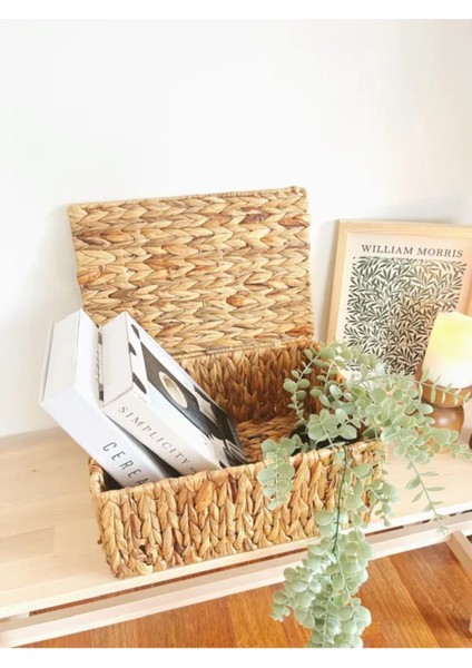 Tekno Trust 35 x 26 Hasır Kapaklı Organizer & Banyo Düzenleyici & Dolap Düzenleyici & Saklama Kutusu Banyo 1 Me modelleri