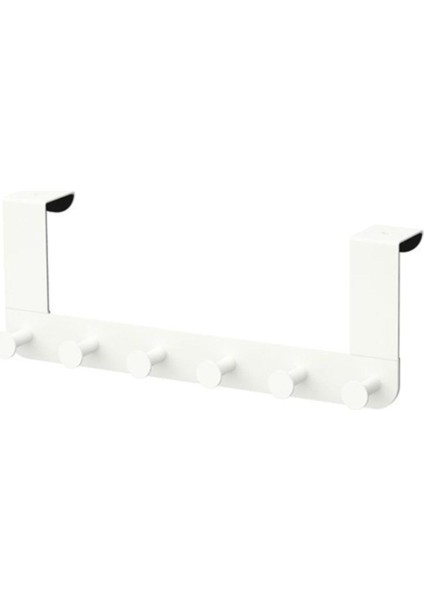 Metal Enudden Kapı Arkası Askısı 35 cm x 13 cm 2 Parça Beyaz