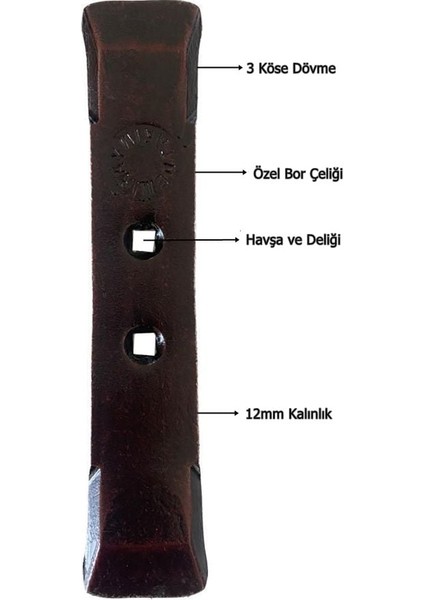 12 mm Özel Bor Çeliği Patlatma Bıçağı - Çelik 9 Adet