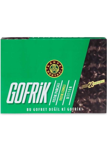 Gofrik Fıstık Parçalı Bitter Çikolata 24 Adet fiyatları
