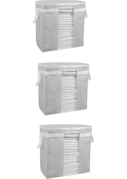 Tekno Trust Tela 3 Adet Yastık, Yorgan Kıyafet Hurcu, Baza Altı Düzenleyici Hurç, Saklama Hurcu 45X30X50 cm 3 B