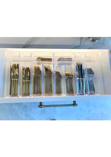 Tekno Trust Çekmece Içi 10'lu Set Modüler Çekmece Içi Düzenleyici Mutfak Makyaj Takı Banyo Hobi Buzdolabı Ilaç modelleri