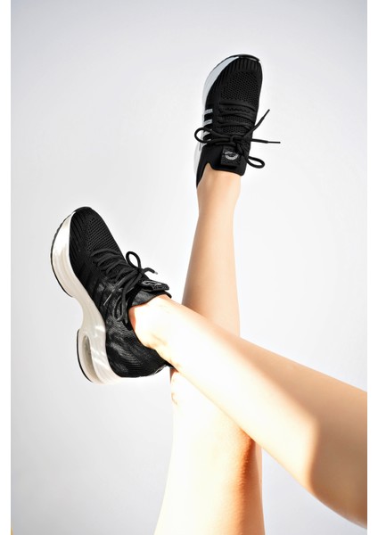 Kadın Ithal Örme Triko Gizli Dolgu Topuk Sneakers