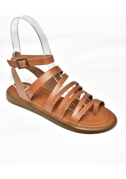 S291016103 Taba Deri Kadın Sandalet indirimleri