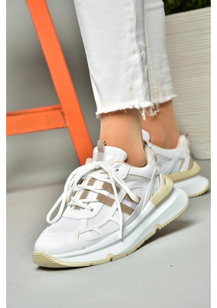S973017604 Beyaz/vizon Kumaş Sper Ayakkabı Sneakers fiyatları