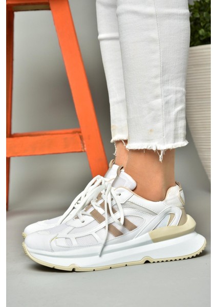 S973017604 Beyaz/vizon Kumaş Sper Ayakkabı Sneakers fırsatları