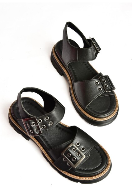 S996074009 Siyah Kadın Sandalet indirimleri