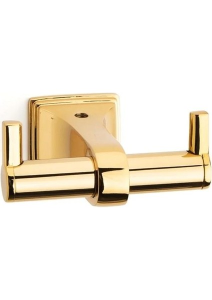 Line İkili Bornoz Askılığı Gold Kaplama