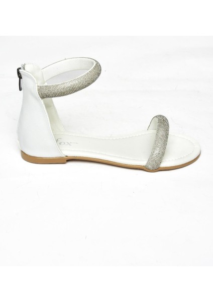 S272009009 Beyaz Taşlı Kadın Sandalet indirimleri