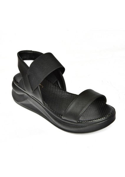 S713330809 Siyah Bileği Lastikli Kadın Sandalet indirimleri