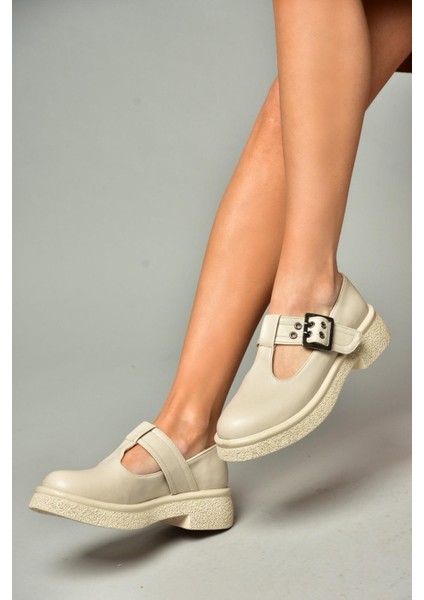 S996019009 Bej Kadın Günlük Ayakkabı
