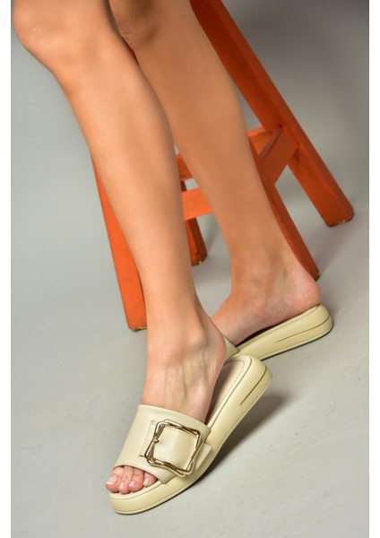 S518106309 Bej Tokalı Kadın Terlik modelleri