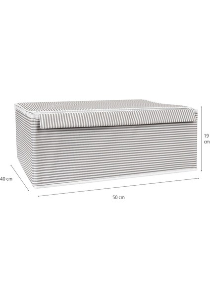 Tekno Trust Gri 3 Adet Kapaklı Çok Amaçlı Baza Altı Kutu 50X40X19 cm 3 Tela indirimleri