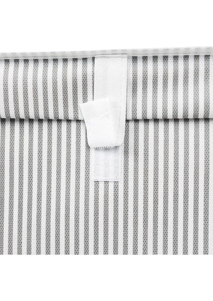 Tekno Trust Orta (26-50 Çap) 3lü Çok Amaçlı Kutu Baza Gri Çizgili 50X40X19 cm 50 x 40 3 Kumaş Gri Type 0
