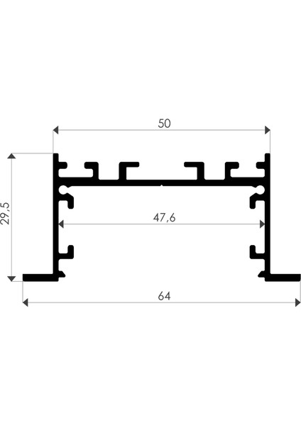 Lineer Sıvaaltı Gömme Pcb LED Profil Armatür