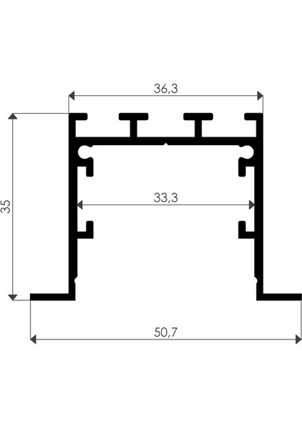 Lineer Sıvaaltı Gömme Pcb LED Profil Armatür 5440