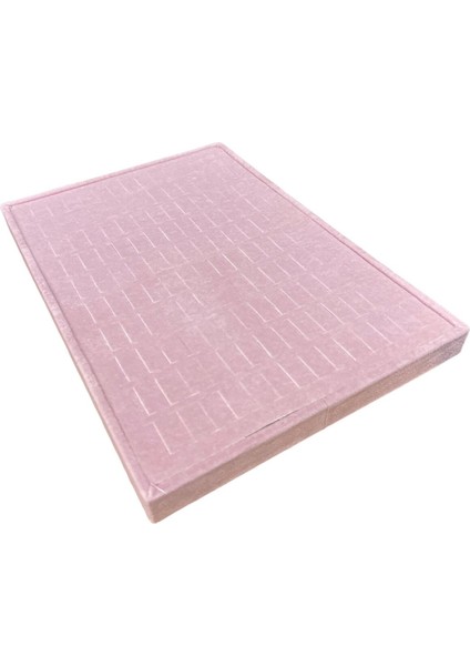 Tekno Trust Kumaş 140 Lı Batırmalı Yüzük Tablası Pembe Kadife Pembe Çekmece Içi 1