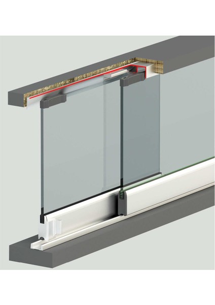 İçten Çalışır Cam Sürgü Kapak Sistemi