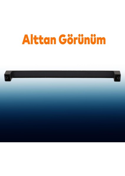 Mobilya Mutfak Dolabı Çekmece Dolap Kapak Kulpu Kulbu Siyah 224 mm Desenli Metal Kulp