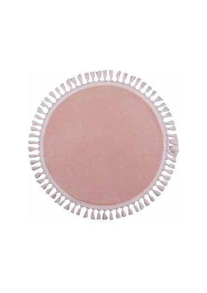 Modern Dekoratif Yuvarlak Puffy Peluş Ponpon Saçaklı Salon Oturma Odası Halısı Pembe fiyatları