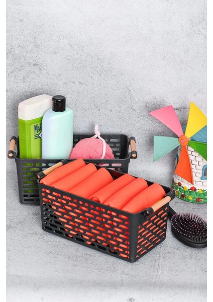 Tekno Trust Mutfak 10 Adet Çok Amaçlı Tutacaklı Organizer Sepet - Dolap Içi & Çekmece Düzenleyici Sepet - Siyah fırsatları