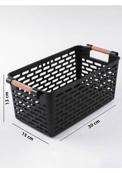 Tekno Trust Mutfak 10 Adet Çok Amaçlı Tutacaklı Organizer Sepet - Dolap Içi & Çekmece Düzenleyici Sepet - Siyah indirimleri