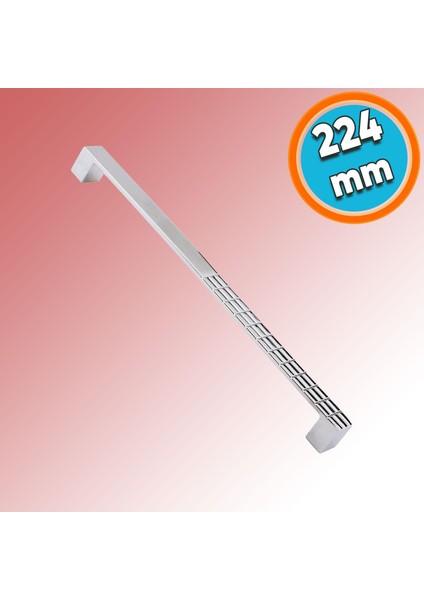 Mobilya Mutfak Dolabı Çekmece Dolap Kapak Kulpu Kulbu Krom 224 mm Desenli Metal Kulp