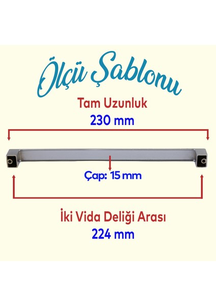 Mobilya Mutfak Dolabı Çekmece Dolap Kapak Kulpu Kulbu Krom 224 mm Desenli Metal Kulp fiyatları