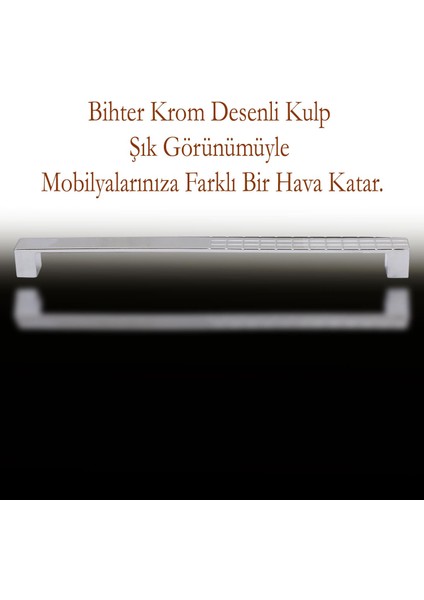 Mobilya Mutfak Dolabı Çekmece Dolap Kapak Kulpu Kulbu Krom 224 mm Desenli Metal Kulp modelleri